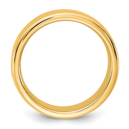 14K Yellow Gold 7mm European Comfort Fit Band