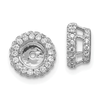 14K White Gold 5/8Ct Diamond Earring Jackets