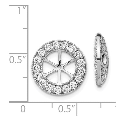 14K White Gold 1 1/6Ct Diamond Earring Jackets
