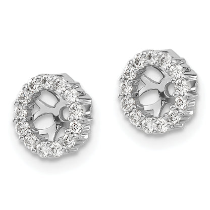 10K White Gold Diamond Earring Jackets