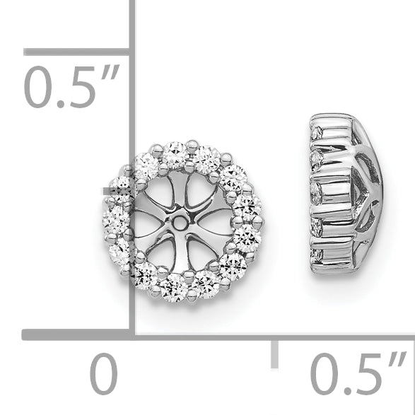 10K White Gold Diamond Earring Jackets