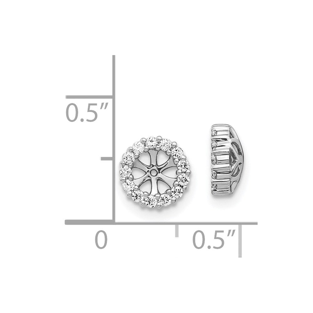 14K White Gold Diamond Earring Jackets