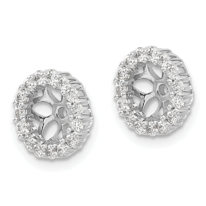 10K White Gold Diamond Earring Jackets