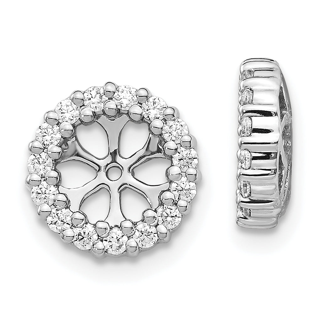 10K White Gold Diamond Earring Jackets