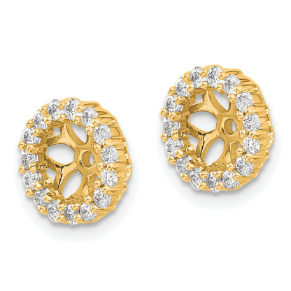 10K Yellow Gold Diamond Earring Jackets