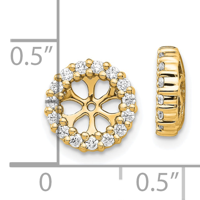 10K Yellow Gold Diamond Earring Jackets