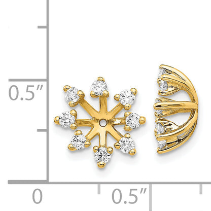 14K Yellow Gold Aa Fancy Diamond Earring Jacket