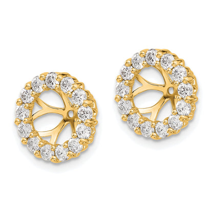 10K Yellow Gold Diamond Earring Jackets
