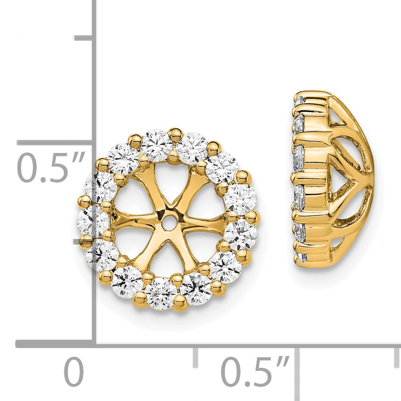 10K Yellow Gold Diamond Earring Jackets