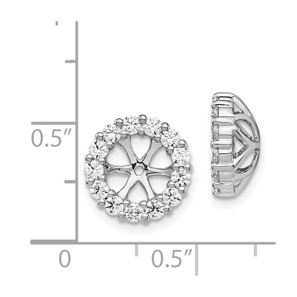 14K White Gold Diamond Earring Jackets