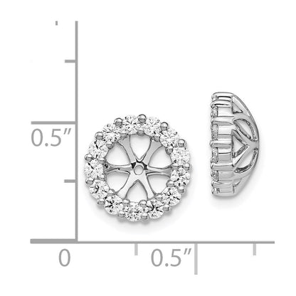 14K White Gold Diamond Earring Jackets