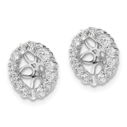 14K White Gold Diamond Earring Jackets