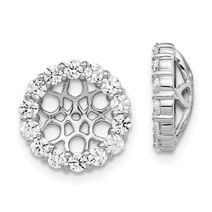 14K White Gold Diamond Earring Jackets