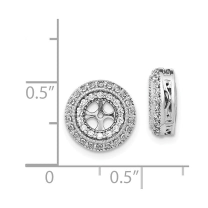 14K White Gold Fancy Diamond Earring Jackets