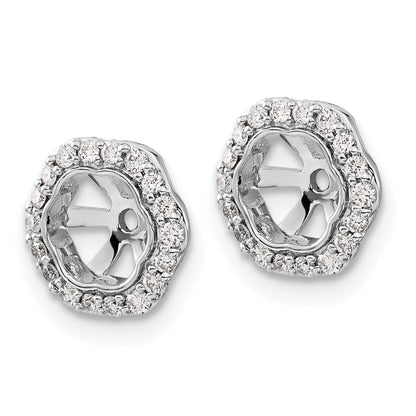 10K White Gold Diamond Earring Jackets