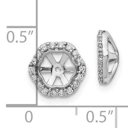 10K White Gold Diamond Earring Jackets