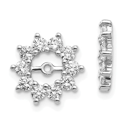 14K White Gold Aa Fancy Diamond Earring Jackets