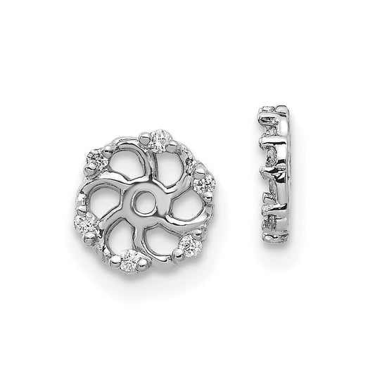 14k White Gold 1/20 Ct. Lab Grown Diamond VS/SI+ G+ with 4.5 mm Opening Earring Jacket