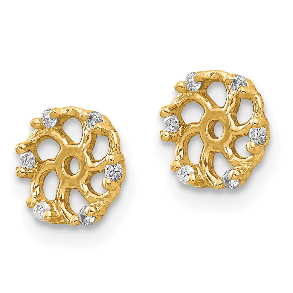 14k Yellow Gold 1/20 Ct. Lab Grown Diamond VS/SI+ G+ with 4.5 mm Opening Earring Jacket