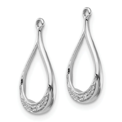 10K White Gold Diamond Earring Jackets