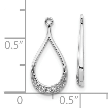 10K White Gold Diamond Earring Jackets