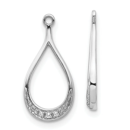 10K White Gold Diamond Earring Jackets