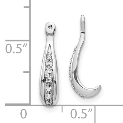 10K White Gold Diamond Earring Jackets