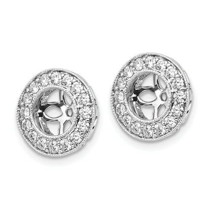 14K White Gold True Origin 1/2 Carat Lab Grown Diamond Vs D E F For 5.5 6mm Studs Earring Jackets