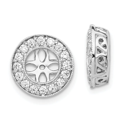 14K White Gold True Origin 1/2 Carat Lab Grown Diamond Vs D E F For 5.5 6mm Studs Earring Jackets