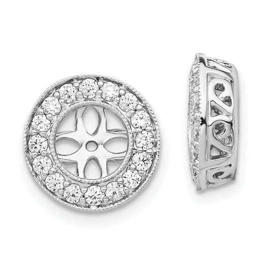 14K White Gold True Origin 1/2 Carat Lab Grown Diamond Vs D E F For 5.5 6mm Studs Earring Jackets