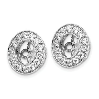 14K White Gold True Origin 1 Carat Lab Grown Diamond Vs D E F For 6 6.5mm Studs Earring Jackets
