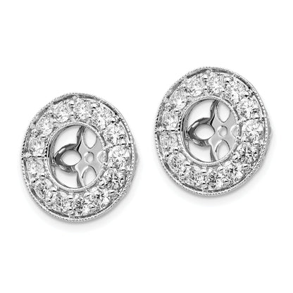 14K White Gold True Origin 1 1/4Carat Lab Grown Diamond Vs D E F For 6 6.5 mm Studs Earring Jackets