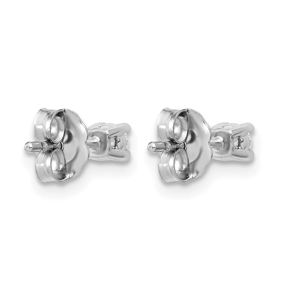 14k White Gold 1/6 ctw Lab Grown Diamond VS/SI+ G+ Round 4 Prong Heavy Wt. Stud Earrings
