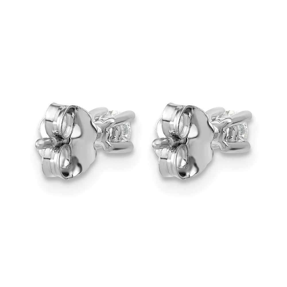 14k White Gold 1/5 ctw Certified Lab Grown Diamond VS/SI+ G+ Round 4 Prong Heavy Wt. Stud Earrings