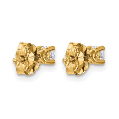 14k Yellow Gold 1/4 ctw Certified Lab Grown Diamond VS/SI+ G+ Round 4 Prong Heavy Wt. Stud Earrings