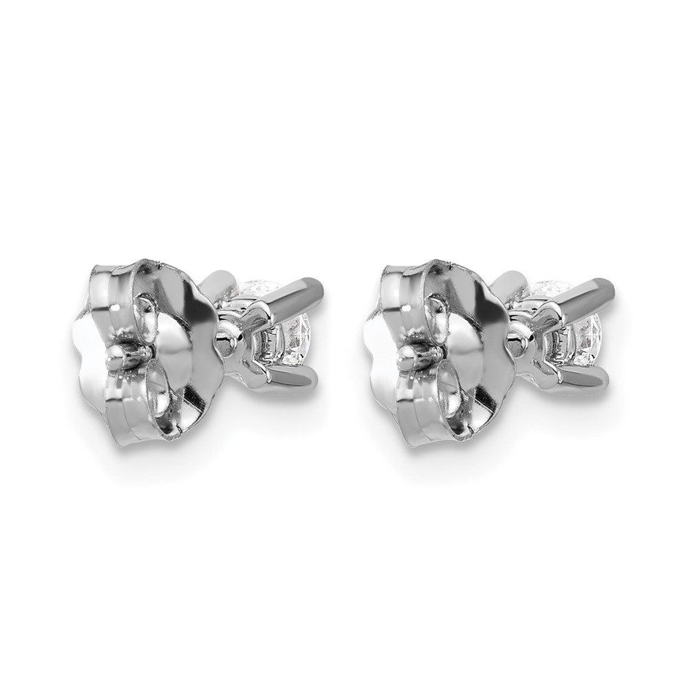 14k White Gold 1/3 ctw Lab Grown Diamond VS/SI+ G+ Round 4 Prong Heavy Wt. Stud Earrings