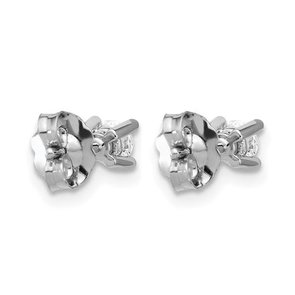 14k White Gold 1/3 ctw Lab Grown Diamond VS/SI+ G+ Round 4 Prong Heavy Wt. Stud Earrings
