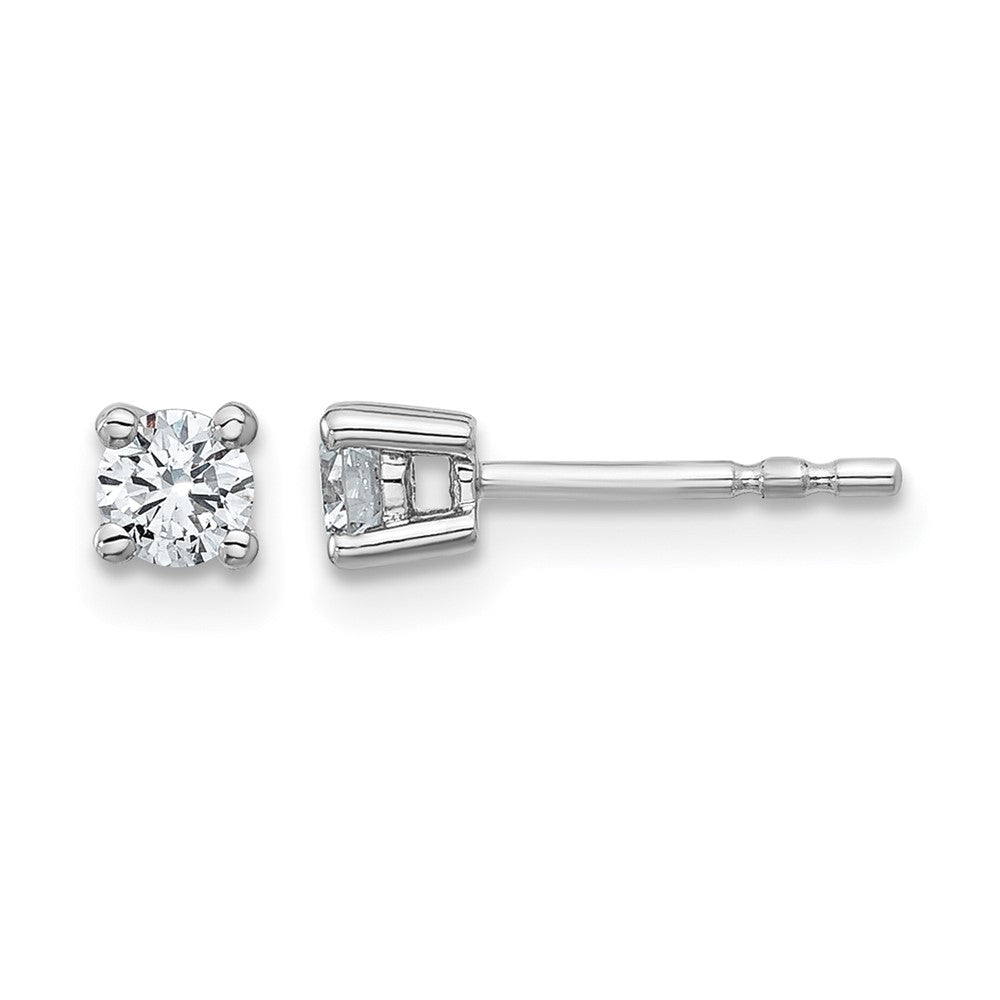 14k White Gold 1/3 ctw Certified Lab Grown Diamond VS/SI+ G+ Round 4 Prong Heavy Wt. Stud Earrings