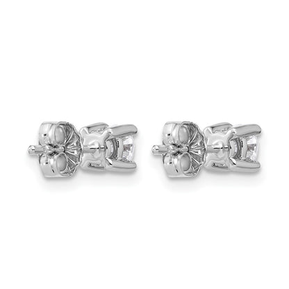 14K White Gold 1/2 Ctw Lab Grown Diamond Vs+ F+ Round 4 Prong Heavy Wt. Stud Earrings