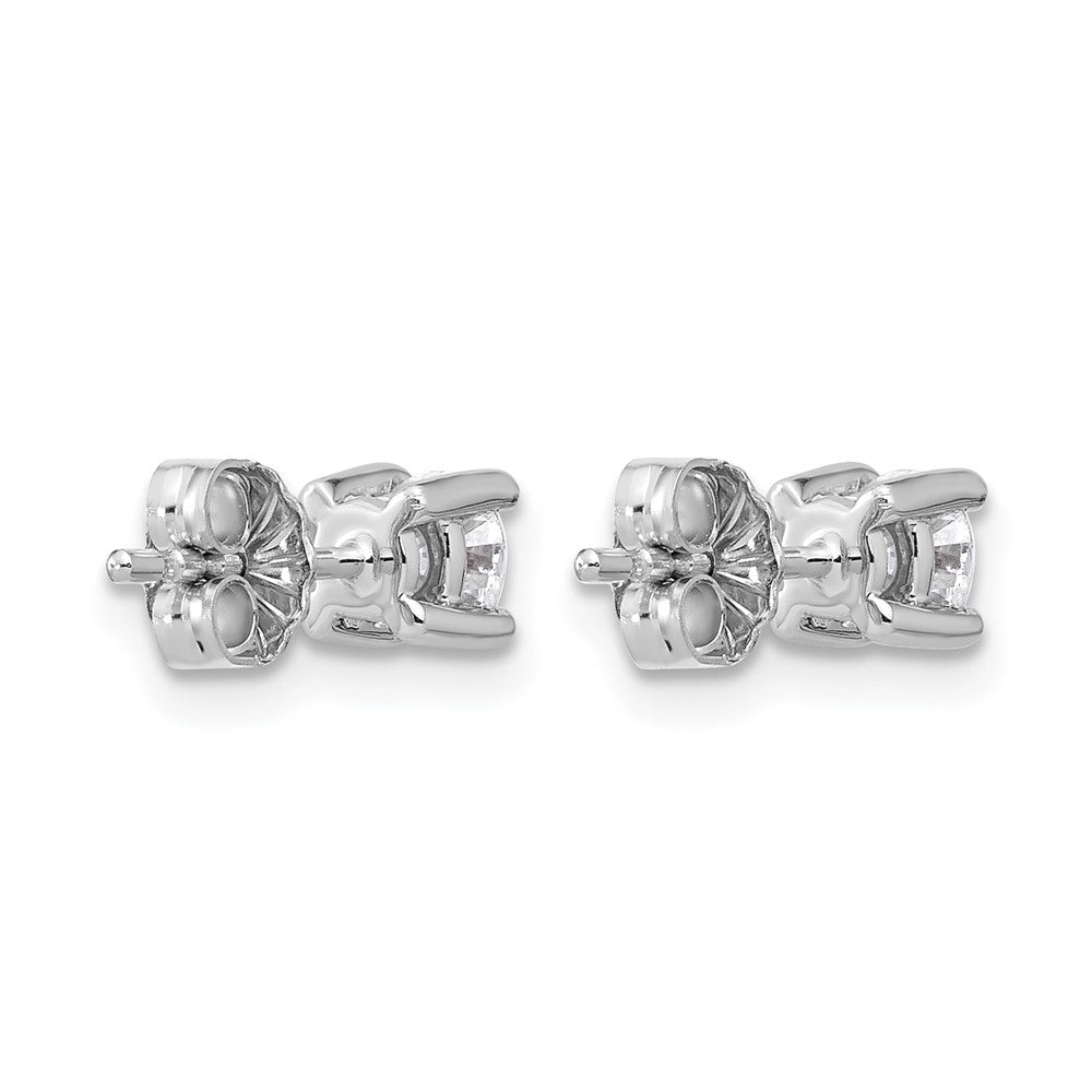 14k White Gold 1/2 ctw Lab Grown Diamond VS/SI+ G+ Round 4 Prong Heavy Wt. Stud Earrings