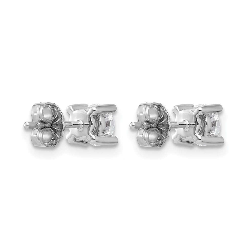 14k White Gold 3/4 ctw Certified Lab Grown Diamond VS/SI+ G+ Round 4 Prong Heavy Wt. Stud Earrings