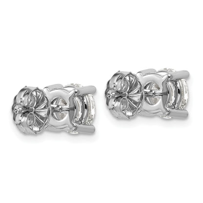14k White Gold 3 ctw Certified Lab Grown Diamond VS/SI+ G+ Round 4 Prong Heavy Wt. Stud Earrings