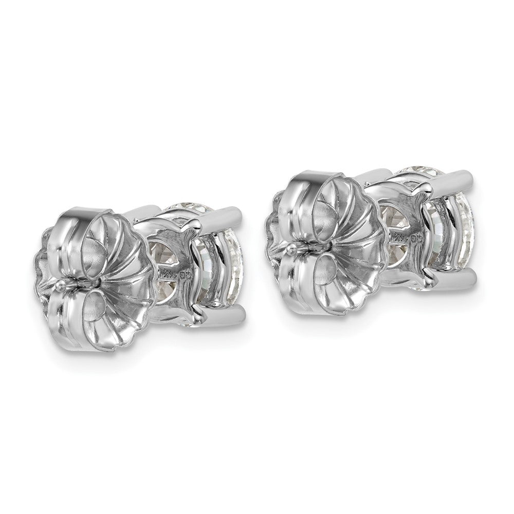 14k White Gold 4 ctw Lab Grown Diamond VS/SI+ G+ Round 4 Prong Heavy Wt. Stud Earrings
