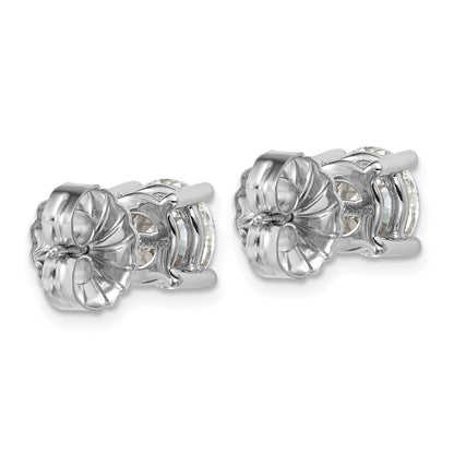 14k White Gold 4 ctw Lab Grown Diamond VS/SI+ G+ Round 4 Prong Heavy Wt. Stud Earrings