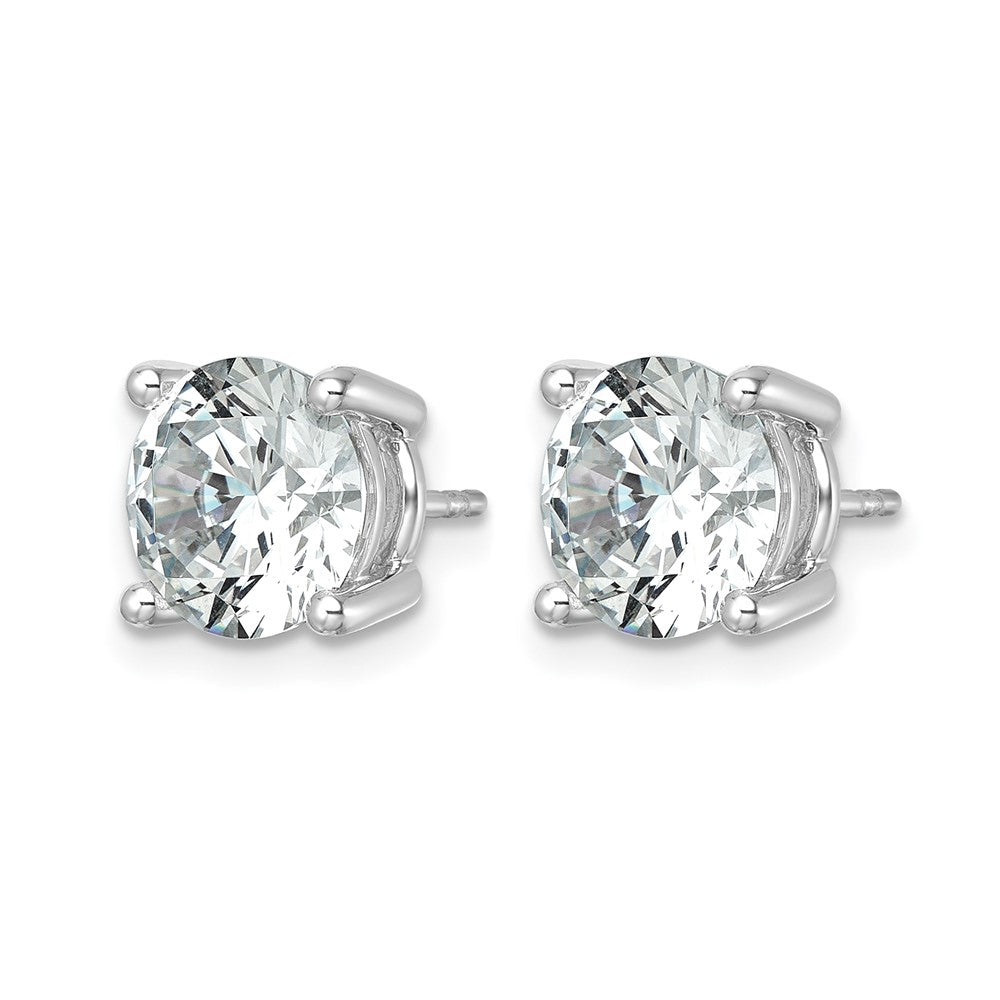 14k White Gold 6 ctw Lab Grown Diamond VS/SI+ G+ Round 4 Prong Heavy Wt. Stud Earrings