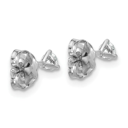 14k White Gold 1/5 ctw Lab Grown Diamond VS/SI+ G+ Round 3 Prong Heavy Wt. Stud Earrings