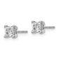 14k White Gold 2/3 ctw Lab Grown Diamond VS/SI+ G+ Princess 4 Prong Heavy Wt. Stud Earrings