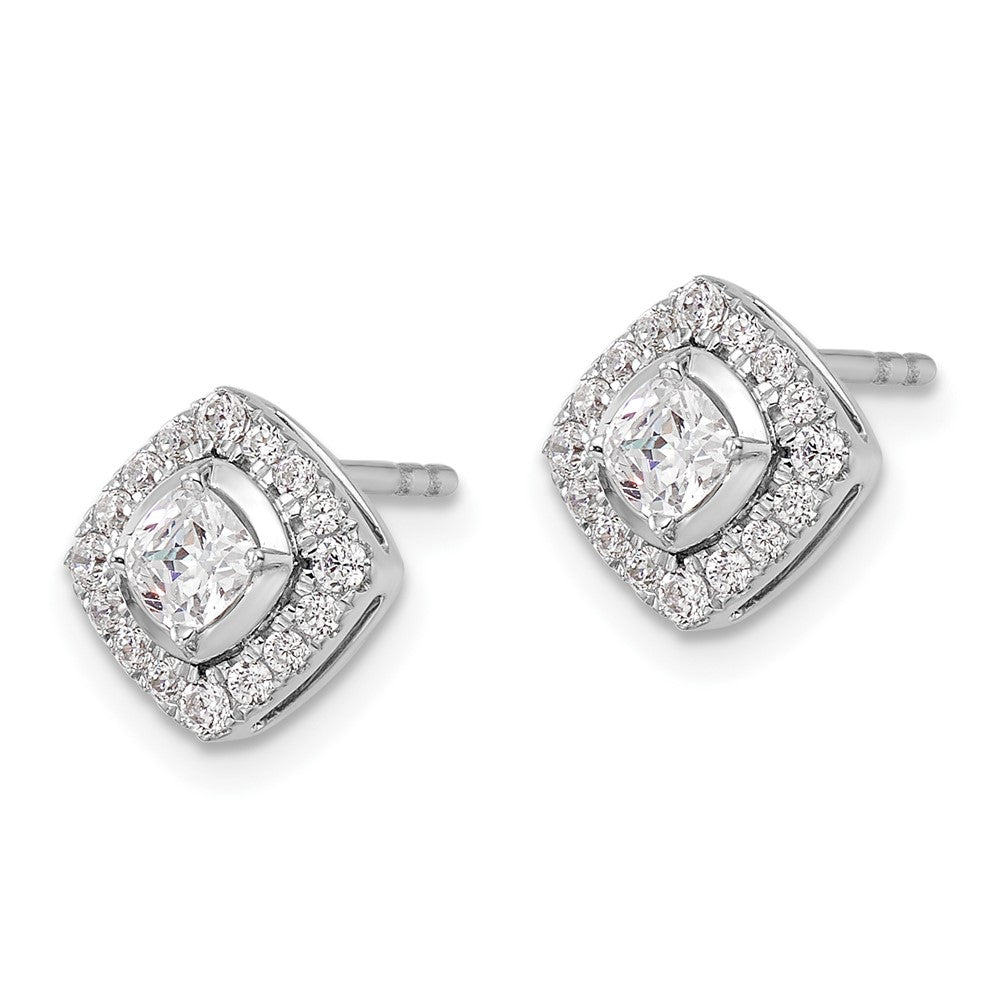 14K White Gold Lab Grown Diamond VS/SI+ G+ Post Earrings