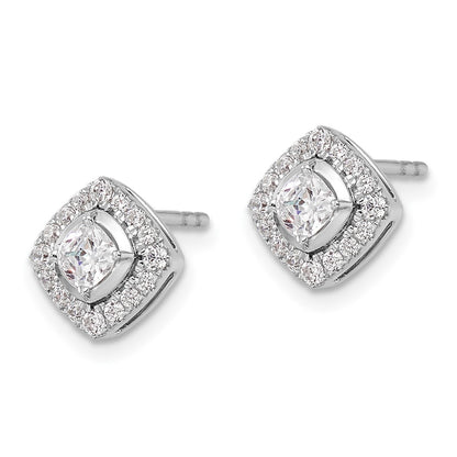 14K White Gold Lab Grown Diamond VS/SI+ G+ Post Earrings