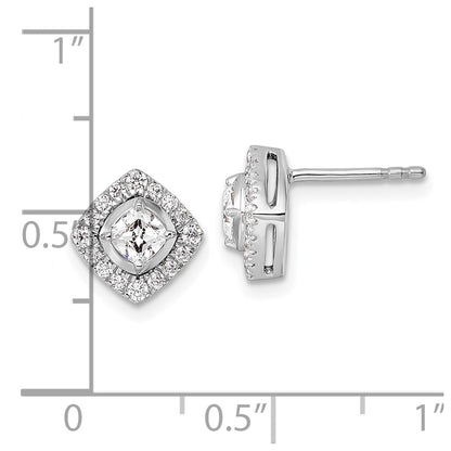 14K White Gold Lab Grown Diamond VS/SI+ G+ Post Earrings